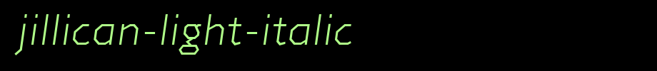 Jillican-Light-Italic.ttf(字体效果展示)