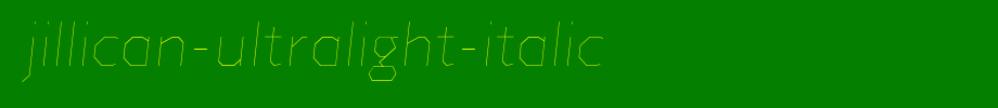 Jillican-UltraLight-Italic.ttf(字体效果展示)
