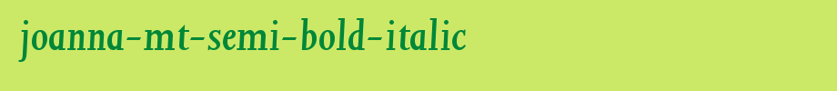 Joanna-MT-Semi-Bold-Italic.ttf(字体效果展示)