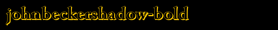 JohnBeckerShadow-Bold.ttf(字体效果展示)
