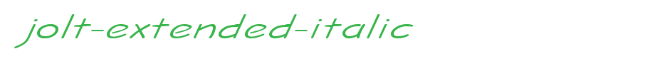 Jolt-Extended-Italic.ttf(字体效果展示)