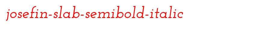 Josefin-Slab-SemiBold-Italic.ttf(字体效果展示)
