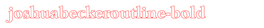 JoshuaBeckerOutline-Bold.ttf(字体效果展示)