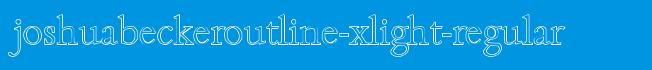 JoshuaBeckerOutline-Xlight-Regular.ttf
(Art font online converter effect display)