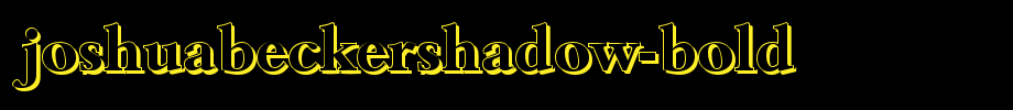 JoshuaBeckerShadow-Bold.ttf(字体效果展示)