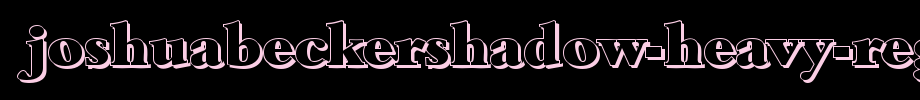 JoshuaBeckerShadow-Heavy-Regular.ttf
(Art font online converter effect display)