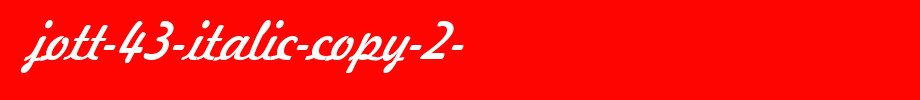 Jott-43-Italic-copy-2-.ttf(字体效果展示)