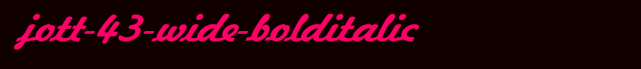 Jott-43-Wide-BoldItalic.ttf
(Art font online converter effect display)
