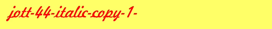 Jott-44-Italic-copy-1-.ttf(字体效果展示)
