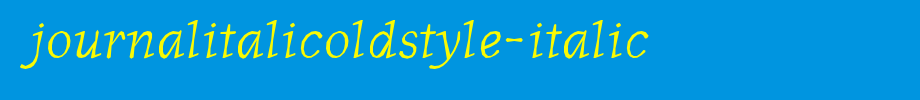 JournalItalicOldstyle-Italic.ttf(字体效果展示)
