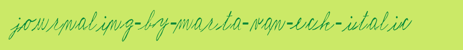 Journaling-by-Marta-van-Eck-Italic.ttf
(Art font online converter effect display)