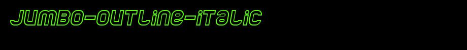 Jumbo-Outline-Italic.ttf
(Art font online converter effect display)