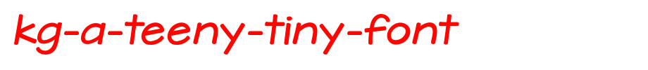 KG-A-Teeny-Tiny-Font.ttf
(Art font online converter effect display)