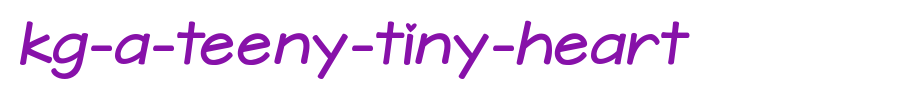 KG-A-Teeny-Tiny-Heart.ttf
(Art font online converter effect display)