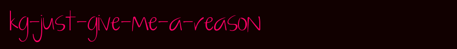 KG-Just-Give-Me-A-Reason.ttf
(Art font online converter effect display)