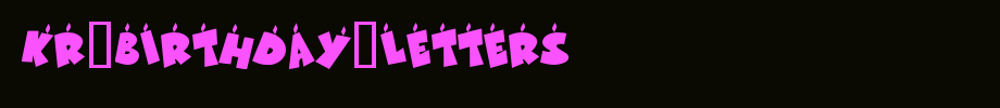 KR-Birthday-Letters.ttf
(Art font online converter effect display)