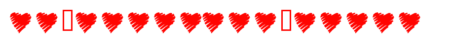 KR-Scribble-Heart.ttf
(Art font online converter effect display)