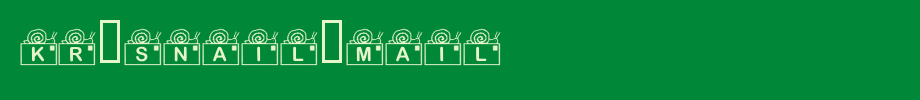 KR-Snail-Mail.ttf
(Art font online converter effect display)