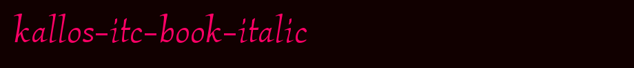 Kallos-ITC-Book-Italic.ttf
(Art font online converter effect display)