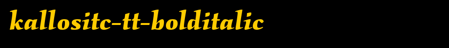 KallosITC-TT-BoldItalic.ttf
(Art font online converter effect display)