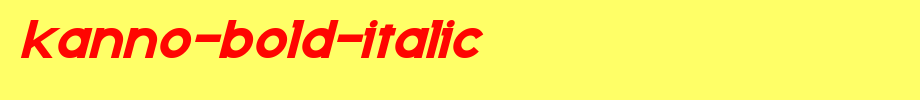 Kanno-Bold-Italic.ttf(字体效果展示)