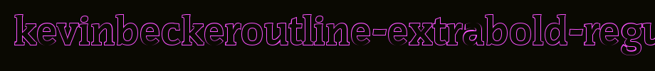 KevinBeckerOutline-ExtraBold-Regular.ttf
(Art font online converter effect display)