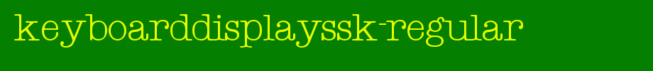 KeyboardDisplaySSK-Regular.ttf(字体效果展示)