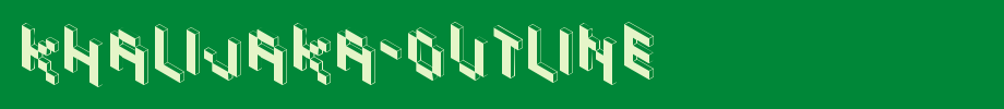 Khalijaka-Outline.ttf
(Art font online converter effect display)