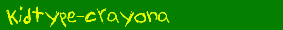 KidTYPE-CrayonA.ttf(字体效果展示)