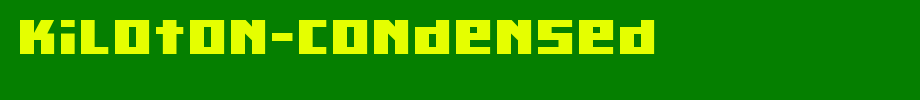 Kiloton-Condensed.ttf(字体效果展示)