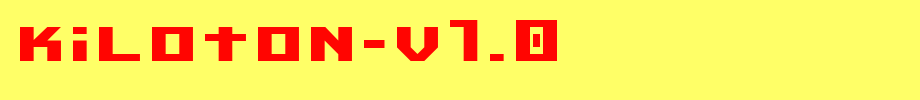 Kiloton-v1.0.ttf(字体效果展示)