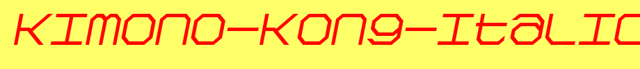 Kimono-Kong-Italic.ttf(字体效果展示)