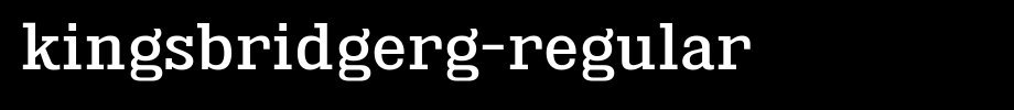 KingsbridgeRg-Regular.ttf(字体效果展示)