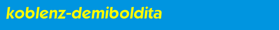 Koblenz-DemiBoldIta.ttf
(Art font online converter effect display)