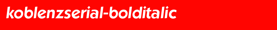 KoblenzSerial-BoldItalic.ttf
(Art font online converter effect display)