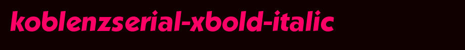 KoblenzSerial-Xbold-Italic.ttf
(Art font online converter effect display)