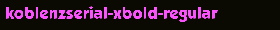KoblenzSerial-Xbold-Regular.ttf
(Art font online converter effect display)