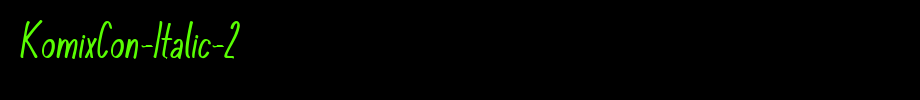 KomixCon-Italic-2_英文字体(字体效果展示)