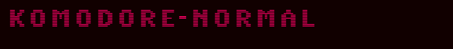 Komodore-Normal.ttf
(Art font online converter effect display)