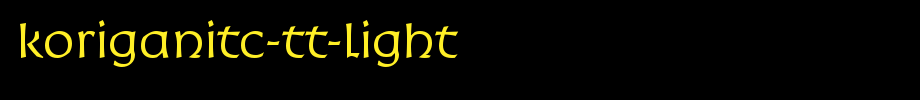 KoriganITC-TT-Light.ttf
(Art font online converter effect display)