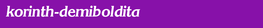 Korinth-DemiBoldIta.ttf
(Art font online converter effect display)