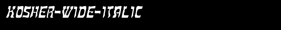 Kosher-Wide-Italic.ttf(艺术字体在线转换器效果展示图)