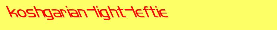 Koshgarian-Light-Leftie.ttf
(Art font online converter effect display)