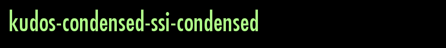 Kudos-Condensed-SSi-Condensed.ttf(字体效果展示)