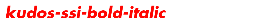 Kudos-SSi-Bold-Italic.ttf的文字样式