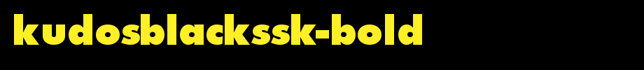 KudosBlackSSK-Bold.ttf(字体效果展示)