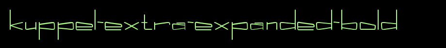 Kuppel-Extra-expanded-Bold.ttf
(Art font online converter effect display)