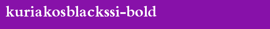 KuriakosBlackSSi-Bold.ttf
(Art font online converter effect display)