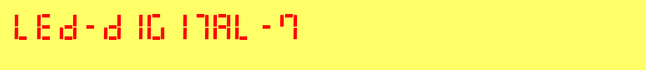 LED-Digital-7.ttf
(Art font online converter effect display)