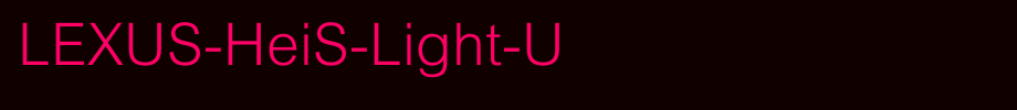 LEXUS-HeiS-Light-U_其他字体(艺术字体在线转换器效果展示图)
